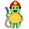 turtle fireman fire hose