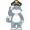 cat policeman police hat police