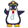 pingouin policier sifflet police