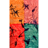 Abstraktes Farbenspiel mit Stachelmotiv