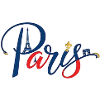 Paris Skyline Neon Lettering