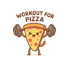 Pizza Workout Motivational Shoe