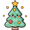 Cute Christmas Tree Illustration