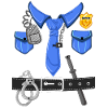 Polizeiuniform und Zubehör