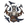 Viking Alpaca Berserker with Ravens