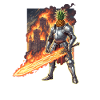 Fiery Paladin with Pineapple Knight