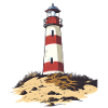 Lighthouse on a rugged coast