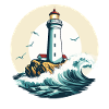 Lighthouse on the seashore