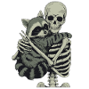 Raccoon Skeleton Halloween
