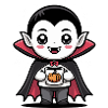 Pumpkin Vampire Halloween Design