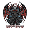 Demonic guitarist with wings