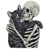 Cat Skeleton Halloween Tomcat