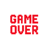 Retro Pixel Game Over Graphic