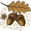 Glands avec feuilles – design d'automne