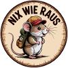 Adventure mouse with backpack and hat