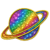 Glittering Rainbow Galaxy Design