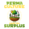 Permaculture illustration with plant diversity