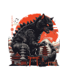 Catzilla Japanese Cat