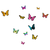 Schöner Mädchenname mit Schmetterlingen VIOLETTA