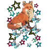 Playful fox 60s butterflies