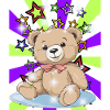 Retro Teddy Bear Girls Boys 60s
