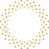Ring-shaped, golden dot pattern