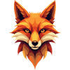 Geometric Ember Fox