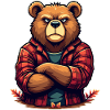 Bear in Plaid Flannel