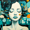 Surreal Fairytale Portrait with Bright Colors