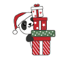 Panda Christmas Gift Winter Animals Pandas