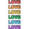 Rainbow Love Word Pattern