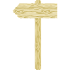 Rustic Wooden Signpost Illustration