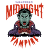 Halloween vampire illustration on shirt
