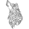 Nordic Wolf Tribal Tattoo