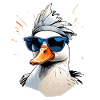 Cool goose with sunglasses