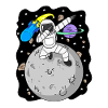 Astronaut on the moon
