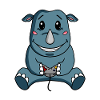 Gamer Rhino Illustration