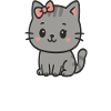 Illustration d'une jolie maman chat