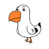 Cute Seagull Cartoon