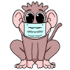 Singe avec masque