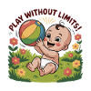 Playful Baby with Beach Ball Design
