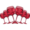 Wine glass symbol toast