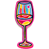 Sektglas Bunt Sekt Wein