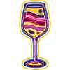 Weinglas Bunt Wein