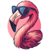Flamingo bird with sunglasses :)