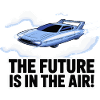 Conception de voiture volante rétro-futuriste