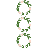 Floral wreath of pink tulips