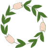 Elegante botanische Blumenkreismotiv