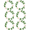 Floral pattern in grass shape