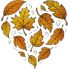 Autumn Heart Leaf Pattern